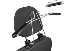 Walser Percha de Coche, Percha de Coche, Extensor de reposacabezas Soporte de Chaqueta, Percha de Viaje de Coche, Percha de reposacabezas 50-61x25 cm