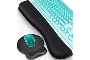 Wrist Rest with Ergonomic Mouse Pad - Memory Foam Desk Cushion for Carpal Tunnel by Everlasting Comfort