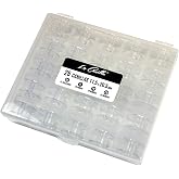 La Canilla &reg; - Box of 25 Transparent Bobbins for Sewing Machines Alpha, Singer, Brother, Juki, Elna...