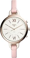 Fossil Q Annette Smartwatch Ibrido da Donna, Cassa in Acciaio Color Oro Rosa e Cinturino Rosa in Pelle, Compatibile con...