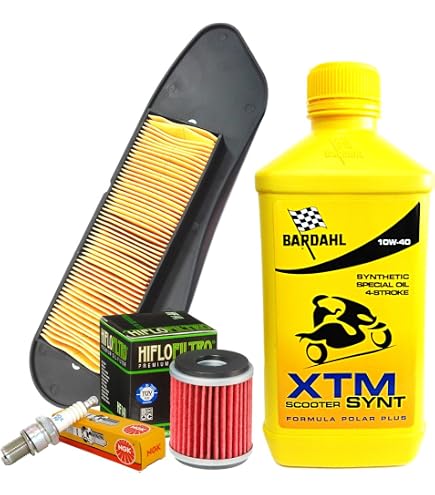 Kit Révision Complet Pour Yamaha X-Max 250 (2007-2012) - Huile Castrol 10W40, Filtres à Air Et Variateur, Bougie NGK