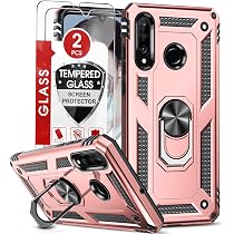 Yiakeng Hülle Für Huawei P30 Lite – Mit Ringstandfunktion & Schutzfolie, Stoßfest, Roségold