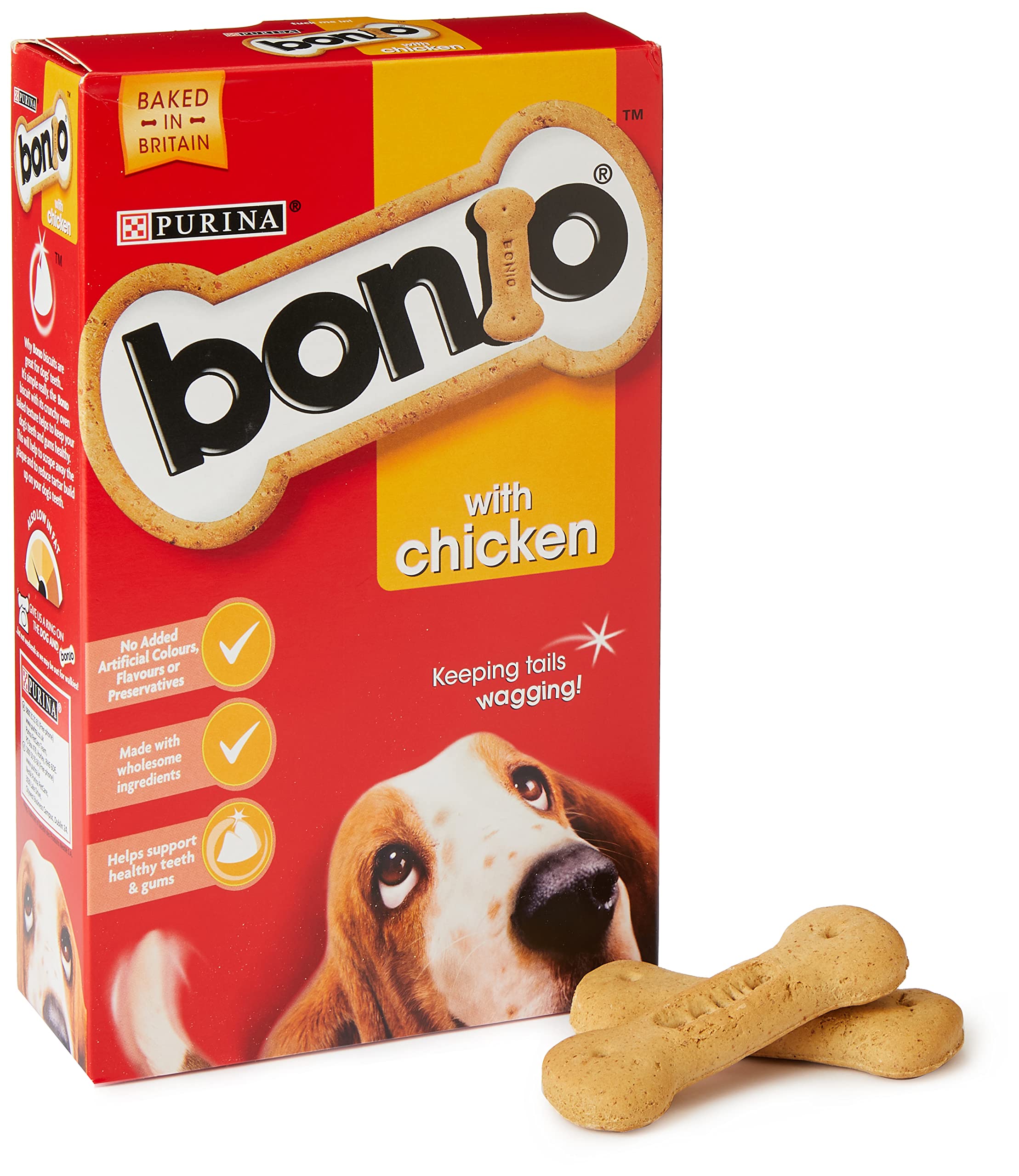 Bonio Biscuits Dog Food Chicken Flavour 650g (Case of 5)