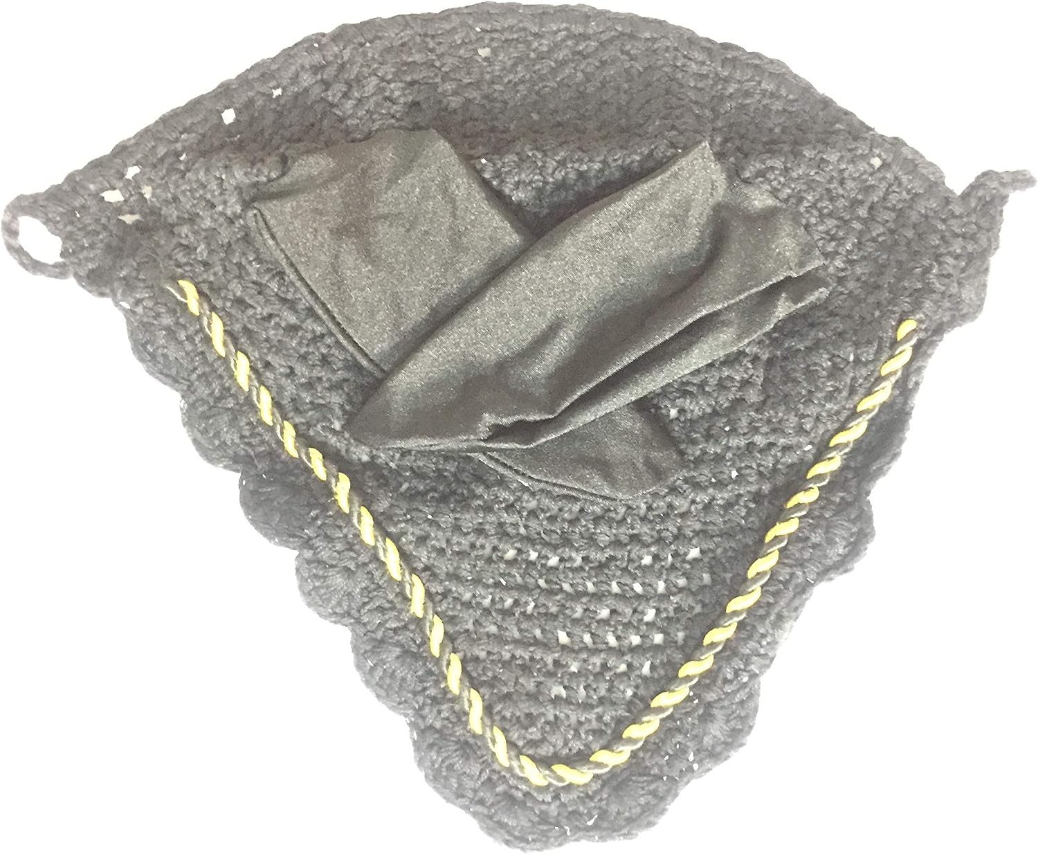 Spire Gorro protector de orejas de algodón transpirable de ganchillo suave (mazorca, gris)