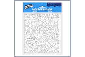‎SELLERROCKET Ausmaltischdecke für Kinder – Tischdecke mit coolen Autos zum ausmalen – Ausmaldecke für den Kindertisch – Tolle Beschäftigung für Weihnachten, Hochzeit & Einschulung – A0 (84,1 × 118,9 cm)