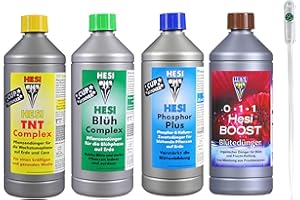 ヘシ Hesi Starter Set Medium TNT + Blüh Complex + Phosphor Plus + Boost je 1-Liter Box Kit