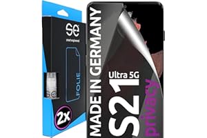 SMART ENGINEERED S.E folia ochronna do Samsung Galaxy S21 Ultra Privacy – 2 x folie w zestawie z Niemiec, S21 Ultra folia antyszpiegowska, bez kurzu i pęcherzyków powietrza, folia maskująca Galaxy S21 Ultra