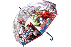 Zawadi Global Avengers Dome Umbrella for Kids Childrens Boys Girls Brolly with Safety Opening