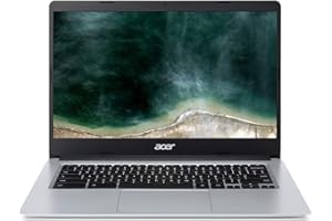Acer Chromebook 314 CB314-1HT-C2S7 Ordinateur Portable 14'' FHD IPS, PC Portable (Intel Celeron N4020, RAM 4 Go, 32 Go eMMC, Intel UHD Graphics 600, Chrome OS) - Clavier AZERTY (Français), Laptop Gris