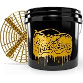 Nuke Guys Golden Bucket Limited Set, GritGuard 3.5 Gallon Wash Bucket and GritGuard Egg Insert in Gold, Car Wash Bucket with