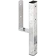 GAH-Alberts 214432 U-Pfostenträger | für L-Randsteine für Vierkantholzpfosten | feuerverzinkt | lichte Breite 90 mm | Länge 4