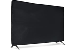 kwmobile Housse écran TV Compatible avec 65" TV - Protection d'écran télévision - Noir