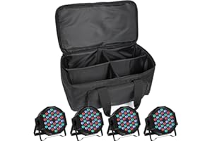 HOLDLAMP 4PCS Focos LED Par con Bolsa, RGB 36 LED Luz de Escenario con Control DMX 7CH y Activación de Sonido, Iluminación de Escenarios para Fiestas DJ Discoteca Bar