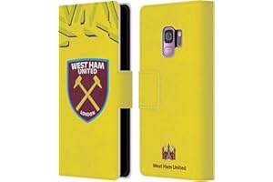 Head Case Designs Officially Licensed West Ham United FC Away Goalkeeper 2019/20 Crest Kit Leather Book Wallet Case Cover Compatible With Samsung Galaxy S9