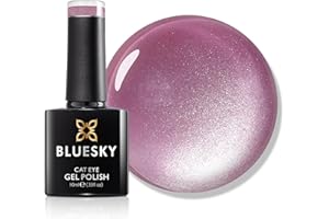 Bluesky Cat Eye Gel Nail Polish 10ml, Rose Whisper - SJC07, Pink Magnetic Nail Polish with Cat Eye Effect for LED UV Lamp, Long-Lasting, Salon & Home Manicures