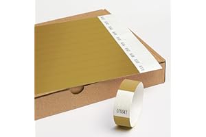 MESSIMO Einlassbänder aus Tyvek ohne Aufdruck 19 x 255 mm - 1000 Stück Party Eintrittsbänder - Selbstklebend und Wasserdicht Festival Armbänder - Club Bänder