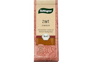 ‎BIOWAGNER BioWagner - Bio Zimt gemahlen | verfeinert Desserts, Kaffee, Glühwein oder eingekochtes Obst | naturbelassene Bio-Zutaten | recyclebare Verpackung | 40 g