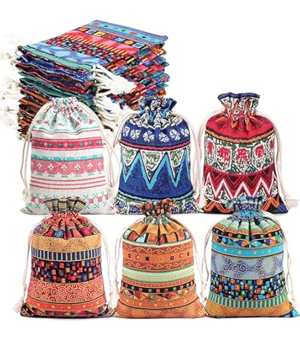 BaiDekun 20 Jutesäckchen Mit Kordelzug - Bunte Geschenkbeutel Für Hochzeit, Party & Mehr