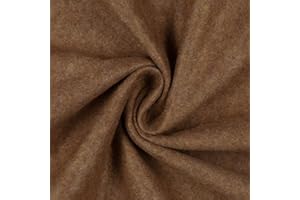 Mondo Tessuti - Tagli di Tessuto Panno Lenci - Feltro 1mm - Disponibile in Diversi Formati e ben 60 Colori (50X190CM, ORSO MELANGE)