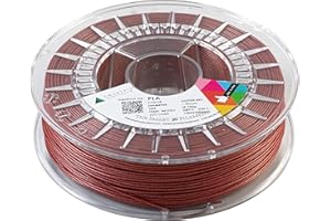 PLA GLITTER SMARTFIL- Filamento para impresión 3D | Aspecto a purpurina | Peso: M (750g) | Diámetro: 1.75 mm | Red Glitter