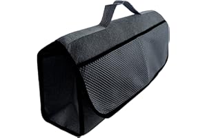 L & P Car Design Kofferraumtasche Organizer Autotasche Auto Kofferraum KFZ Tasche Toolbag Aufbewahrungstasche mit Klettverschluss (Schwarz)
