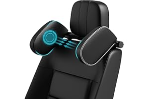 Bubulii Cale Tete Enfant Voiture, Appuie Tete Voiture à Assemblage Rapide pour le Voyage, Repose Tete Voiture Rotatif à 360º pour Enfants, Adultes (Noir)