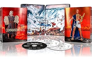 Los Diez Mandamientos (Steelbook) (1956) (Cecil B. DeMille) (The Ten Commandments) (4K UHD + Blu-ray + Blu-ray)