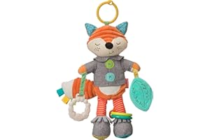 Infantino Go Gaga Playtime PAL Fox, Peluche sonajero Colgante para bebés, Juguete sensorial para recién Nacidos