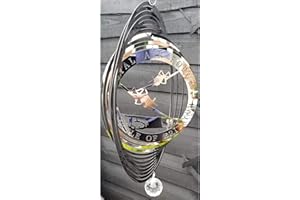 SK STYLE Stainless Steel Garden Wind Spinner - Battle Of Britain Spitfires