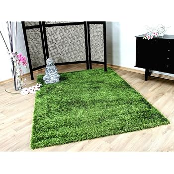 Glamour Hochflor Langflor Shaggy Teppich Grun In 6 Grossen Amazon
