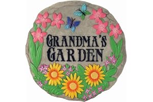 Spoontiques - Garden Décor - Grandma’s Garden Stepping Stone - Decorative Stone for Garden
