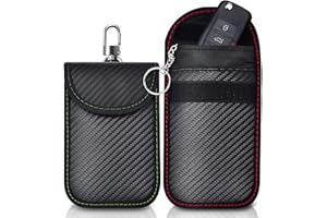 Muexoee Lot De 2 Pochettes En Pochette Faraday, Blocage Des Signaux Pochette Faraday Clé Voiture, Portable Etui Anti Rfid, Signal De Blocage, TéLéCommande Du VéHicule Anti-Vol à Distance