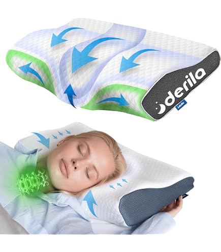 Derila Memory Foam Nackenkissen Kopfkissen, Seitenschläferkissen, Standard