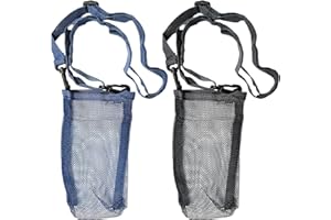 MEMOFYND Porte-bouteille d'eau 2 pièces Avec bandoulière réglable, poche pour bouteille d'eau pour la randonnée, la course à pied, le Camping (noir, bleu sarcelle)