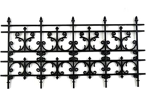 Melody Jane Maison de Poupées Miniature Extérieur Fixation Accessoire Noir Victorien Balustrades Clôture