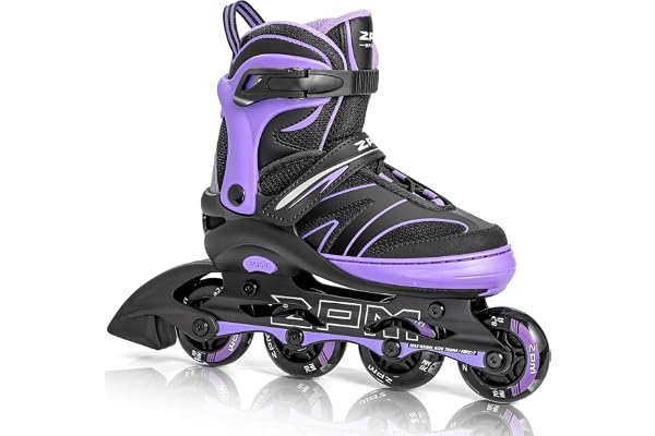 2PM SPORTS Patins en Ligne réglables pour Enfants, Filles et Garçons Patins à roulettes Légères pour Femmes/Hommes Débutants