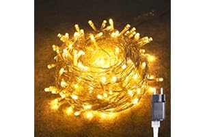 GlobaLink 10M 100Leds Multifonction Guirlandes Lumineuse, 8 Modes Lumière Sapin de Noël Guirlande Lumineuse Pince Photo Eclairage Imperméable pour Décoration de Rideau Jardin Fête de Mariage LED