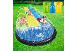Wham-O Slip N Slide Triple Waver Rider z boogie 548,64 cm dla dzieci w wieku 5-12 lat zabawa na podwórku