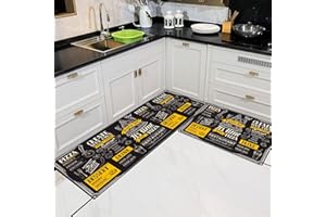 LXTOPN Tappeto da cucina lavabile, antiscivolo, lavabile, tappeto da cucina con retro in gomma naturale, 40 x 120 cm e 40 x 60 cm (HGB)