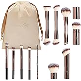 VIVELA 13 Professional Makeup Brushes + Velvet Travel Bag, Premium Synthetic Brushes for Makeup Powder Blushes Base, Makeup B