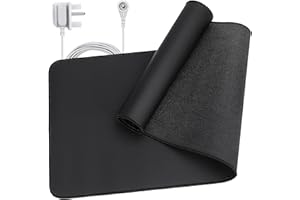 BOMOYA Grounding Mat for Improving Sleep, 30x100cm Black Earthing Grounding Pad,Grounding Mouse Pad Earthing Mat Reduced Anxiety, Pain,Grounding Sheet for Feet, Yoga, Better Sleep