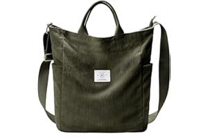 KALIDI Corduroy Hobo Bag Totes Bag Handbag Crossbody Bag Large Capacity Shoulder Bags with Zipper for Women Ladies Girls School,College,Shopping,Work