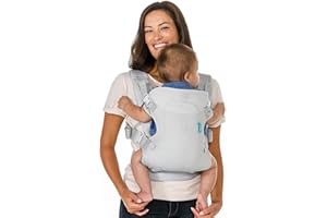 Infantino - Flip Breathable Marsupio Convertibile 4-in-1 - Cintura e Cinghie Regolabili - Ergonomico e Comodo - Facile da Pulire - Da 3,6 a 14,5 kg - Marsupio Neonato - Colore Grigio Chiaro