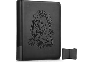 Douper Pokemon Card Binder, 9 Pocket 540 Cards Trading Cards Games Collection Holder Book Folder with Side Load Sleeves (Black, 35.1 x 25.4 x 4.1 cm)