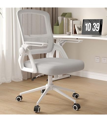 Sedia Da Scrivania Criss Cross Decolure – Seduta Ampia Per Gambe Incrociate, Bianco, Con Ruote Rimovibili E Design Girevole