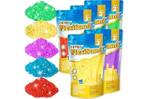 NiToy 5 kg Magic Sand Set 5 Farben für Kinder, Sensorisch Sandspielzeug Zaubersand Geschenk, ideal für kreatives Indoor-Sandspiel, ab 3 Jahren