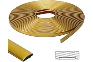 ZOWZOW Peel and Stick Trim Molding, 3M Flexible Wall Trim Molding Self Adhesive, Waterproof Molding Trim for Wall Tile Edges, Kitchen backsplash, Floor, Mirrior Frame Decor, Matte Gold