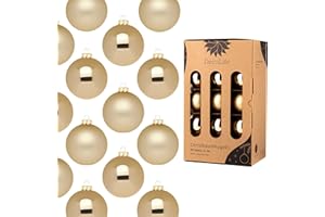 DecoLite: Christbaumkugeln aus Glas Ø 6 cm (30 Stück) - Gold - matt/glänzend