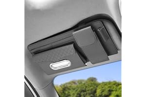 Flaconi Organizer Auto,Organizer Parasole per Auto,Organizer per Parasole per Auto,Gadget per Macchina,Auto Parasole Organizer con Porta Occhiali per Carte,Patente,Penne,Occhiali,Documenti(Grigio)