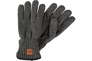 camel active Herren Melierte Strickhandschuhe mit warmen Futter